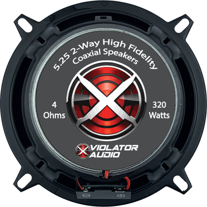 Violator Audio VA-5252 5.25" Coaxial Speakers (pair)