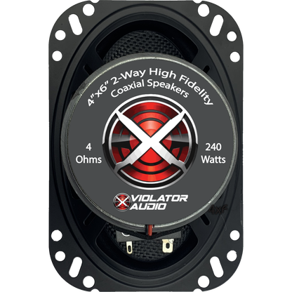 Violator Audio VA-462 4"x6" Coaxial Speakers (pair)
